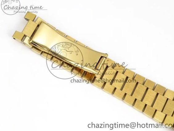 MiroTime 0408 Day Date 40 YG JDF Gain Weight 904L Steel White Roman Dial on President Bracelet VR3255 V Functional 1369